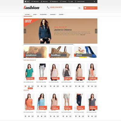 Responsive Fashion Store OpenCart Template (OpenCart theme for clothing stores) Item Picture