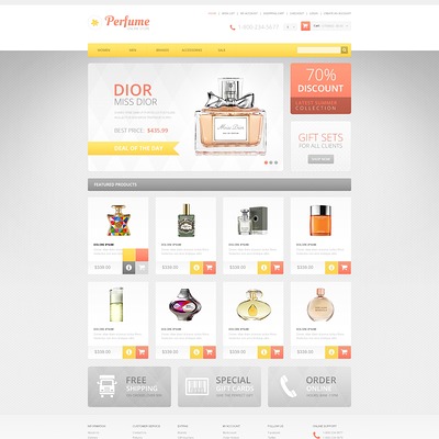 Responsive Perfumes Store OpenCart Template (OpenCart theme for selling cosmetics, hair products, and perfumes) Item Picture