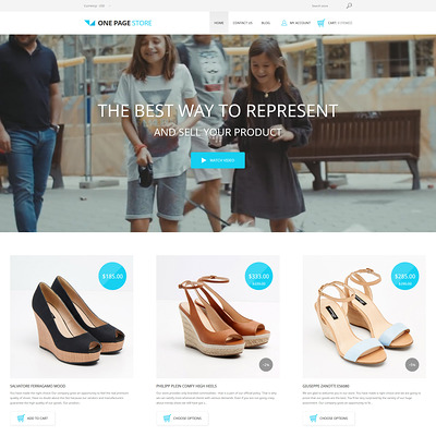 Shoe Store Responsive Shopify Theme (parallax Shopify theme) Item Picture