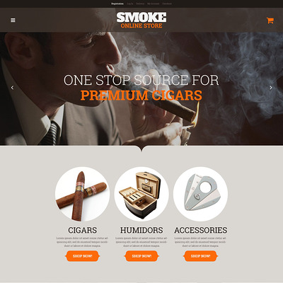 Smoke Shop WooCommerce Theme (WooCommerce theme for sell cigars, tobacco products, and e-cigarettes) Item Picture
