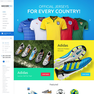 SoccerPro OpenCart Template (OpenCart theme for sports, gym, and fitness stores) Item Picture