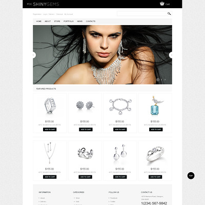 Sparkling Jewels WooCommerce Theme (WooCommerce theme for selling jewelry and watches) Item Picture