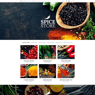 Spice Food Shop OpenCart Template (OpenCart theme for selling food and spices) Item Picture