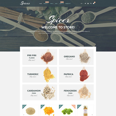 Spice Shop Responsive Shopify Theme (parallax Shopify theme) Item Picture