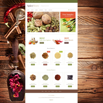 Spice Shop WooCommerce Theme (WooCommerce theme for selling food and spices) Item Picture