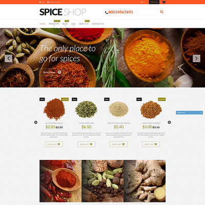Spices for Cooking Shopify Theme (parallax Shopify theme) Item Picture