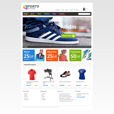 Sport Life WooCommerce Theme (WooCommerce theme for sports, gym, and fitness stores) Item Picture