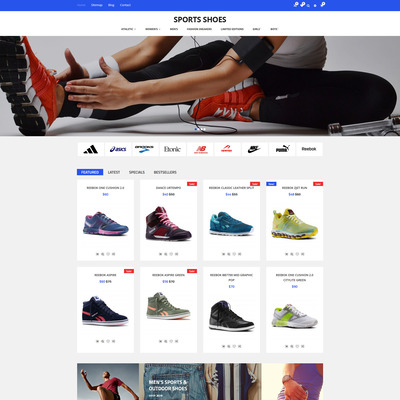 Sports Shoes OpenCart Template (OpenCart theme for sports, gym, and fitness stores) Item Picture