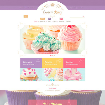 Sweets' King Shopify Theme (parallax Shopify theme) Item Picture