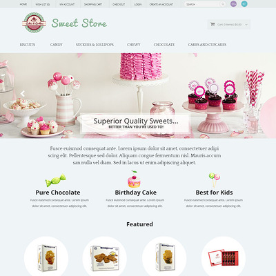 Sweets OpenCart Template (OpenCart theme for selling food and spices) Item Picture