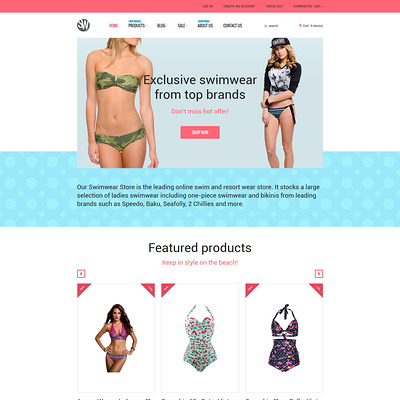 Swimwear Shopify Theme (parallax Shopify theme) Item Picture