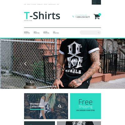 T-Shirt Stock OpenCart Template (OpenCart theme for clothing stores) Item Picture