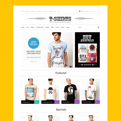 TShirts with Uncommon Prints OpenCart Template (OpenCart theme for clothing stores) Item Picture