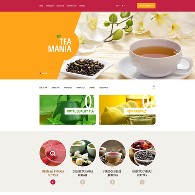 Tea Mania OpenCart Template (OpenCart theme for selling tea and coffee) Item Picture