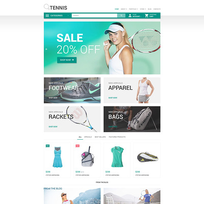 Tennis WooCommerce Theme (WooCommerce theme for sports, gym, and fitness stores) Item Picture