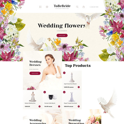 ToBeBride OpenCart Template (OpenCart theme for wedding stores) Item Picture