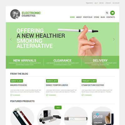 Tobacco Responsive WooCommerce Theme (WooCommerce theme for sell cigars, tobacco products, and e-cigarettes) Item Picture