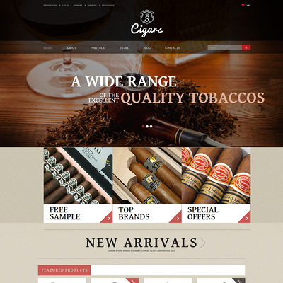 Tobacco Shop WooCommerce Theme (WooCommerce theme for sell cigars, tobacco products, and e-cigarettes) Item Picture