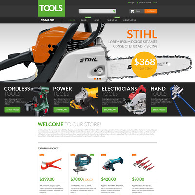 Tools Equipment Shopify Theme (parallax Shopify theme) Item Picture