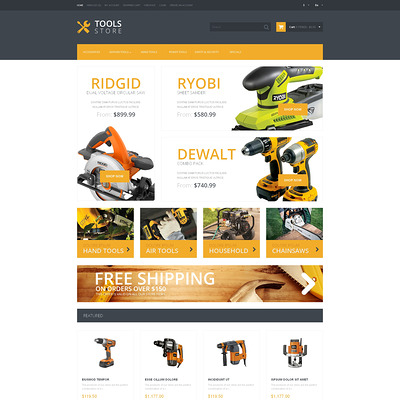 Tools & Equipment Responsive OpenCart Template (OpenCart theme for selling tools) Item Picture