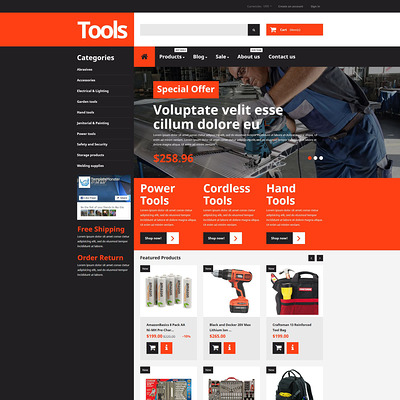 Tools & Equipment Responsive Shopify Theme (parallax Shopify theme) Item Picture