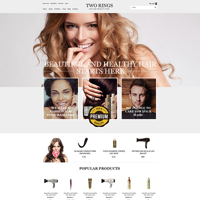Two Rings WooCommerce Theme (WooCommerce theme for selling jewelry and watches) Item Picture