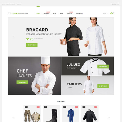 Uniform Store Responsive Shopify Theme (parallax Shopify theme) Item Picture