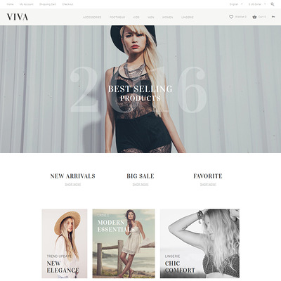 VIVA OpenCart Template (OpenCart theme for clothing stores) Item Picture