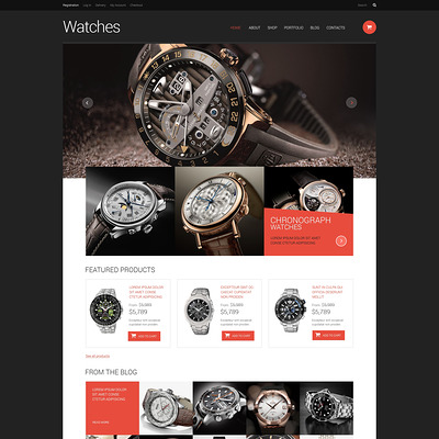 Watches Responsive WooCommerce Theme (WooCommerce theme for selling jewelry and watches) Item Picture