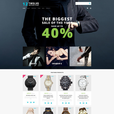 Watches Responsive WooCommerce Theme (WooCommerce theme for selling jewelry and watches) Item Picture