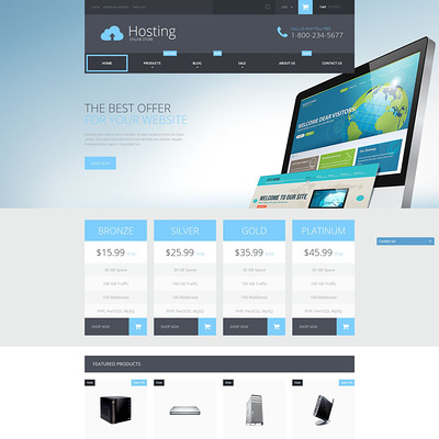 Web Hosting Services Shopify Theme (parallax Shopify theme) Item Picture