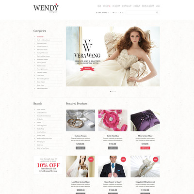 Wedding Shop Responsive OpenCart Template (OpenCart theme for wedding stores) Item Picture