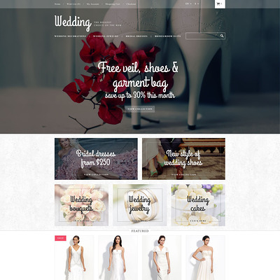 Wedding Store OpenCart Template (OpenCart theme for wedding stores) Item Picture