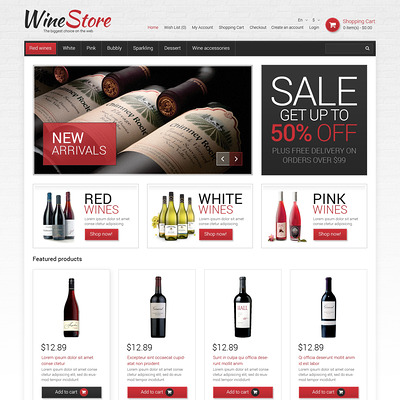 Wine Responsive OpenCart Template (OpenCart theme for selling liquor, wine, and beer) Item Picture