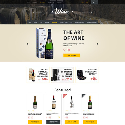Wines OpenCart Template (OpenCart theme for selling liquor, wine, and beer) Item Picture