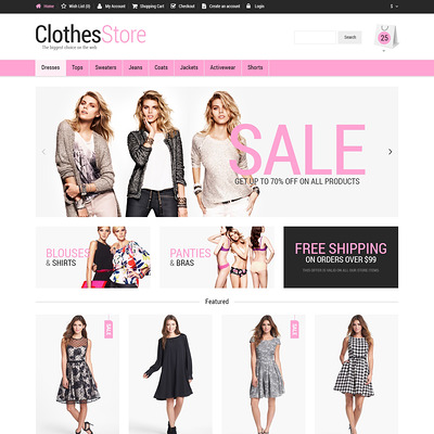 Woman Fashion OpenCart Template (OpenCart theme for clothing stores) Item Picture