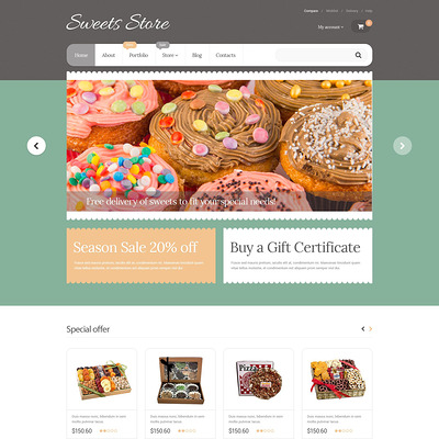 Yummy Sweets WooCommerce Theme (WooCommerce theme for selling food and spices) Item Picture
