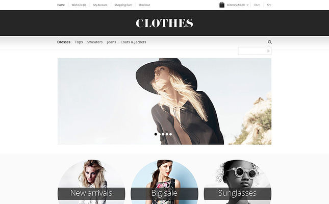 best opencart themes clothing stores feature