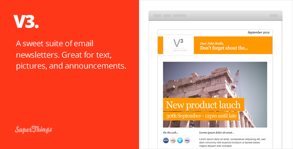 3 Email Newsletter designs (email template) Item Picture