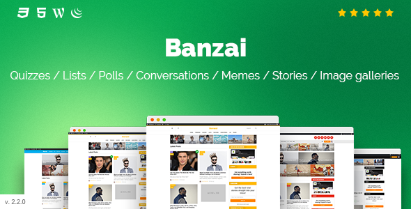 Banzai (viral WordPress theme with frontend submission) Item Picture