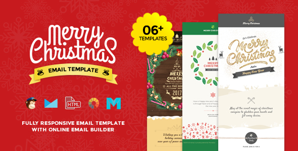 Christmas and New Year Responsive Email Template with Builder (email template) Item Picture