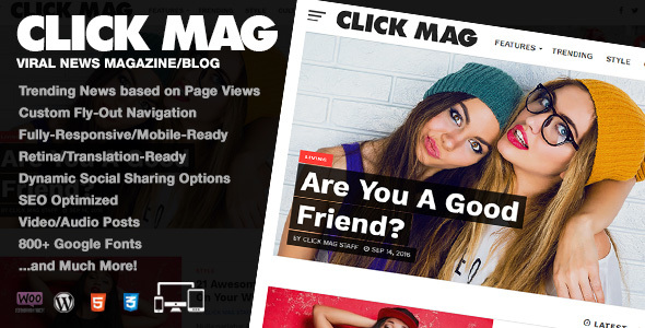 Click Mag (viral WordPress theme with frontend submission) Item Picture