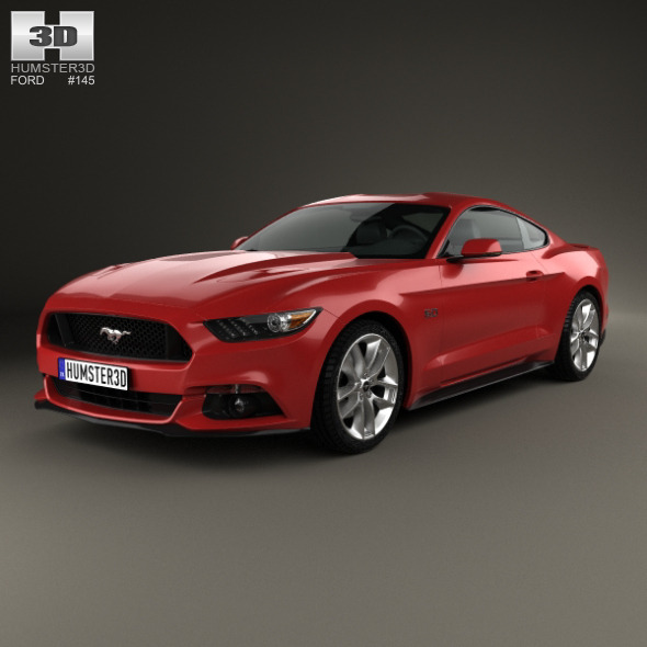Ford Mustang GT 2015 (3D model of a car, vehicle, or automobile) Item Picture