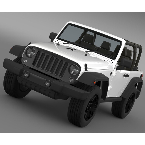 Jeep Wrangler Willys 2014 (3D model of a car, vehicle, or automobile) Item Picture