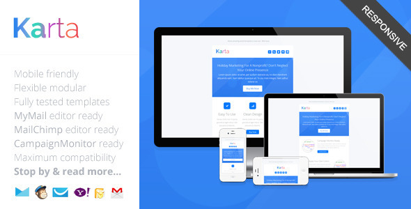 Karta, Minimalist Responsive Email Template (email template) Item Picture