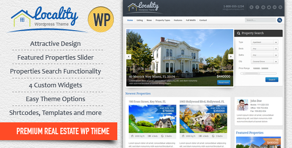 Locality (real-estate WordPress theme) Item Picture