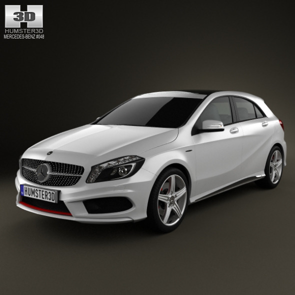 Mercedes-Benz A-class 2013 (3D model of a car, vehicle, or automobile) Item Picture