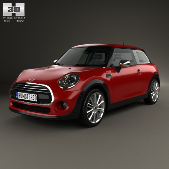 Mini Cooper hardtop 2014 (3D model of a car, vehicle, or automobile) Item Picture