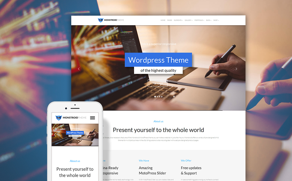 Monstroid WordPress Theme (stunning WordPress theme) Item Picture