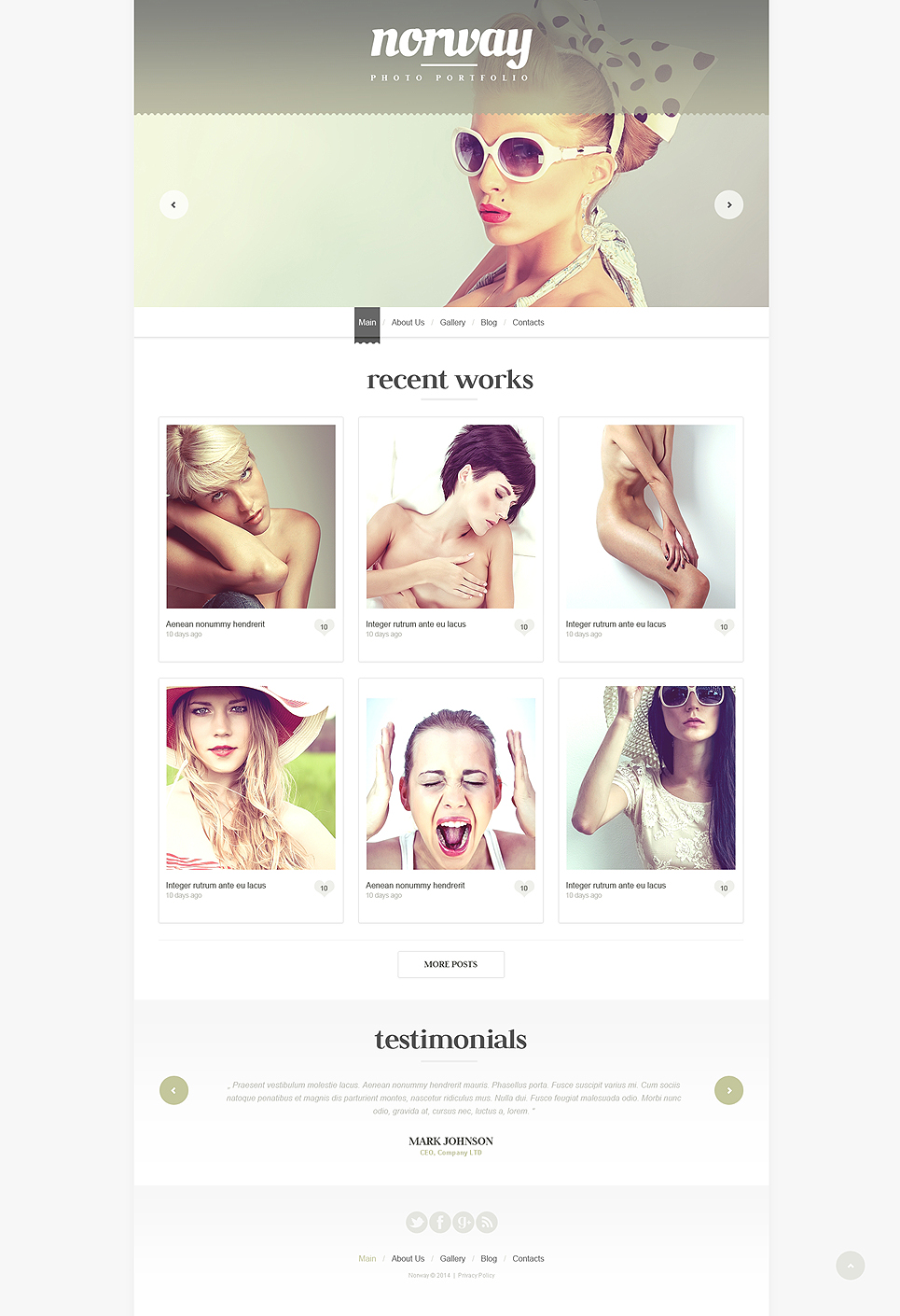 Photographer Portfolio WordPress Theme (WordPress theme for photographers) Item Picture